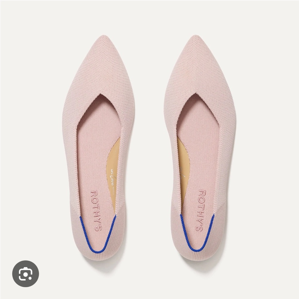 Rothy Pink Pointe Flats